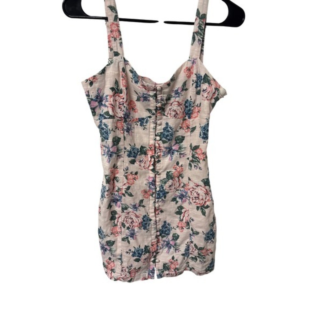 Forever 21 Y2K Floral Mini Dress 90s Vintage Coquette Soft Girl Feminine Size S